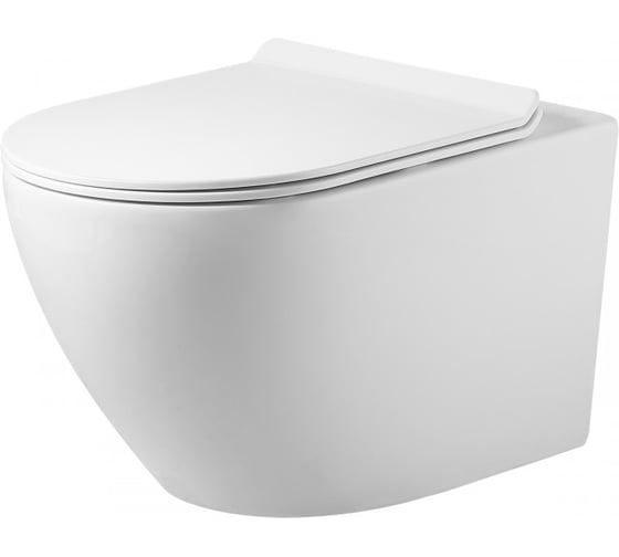 Изображение товара Унитаз подвесной безободковый Agger TORNADO сиденье с микролифтом AT09150L