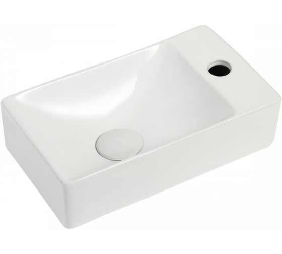 Изображение товара Раковина подвесная Agger левая, санфарфор, белый глянец ASH131375L