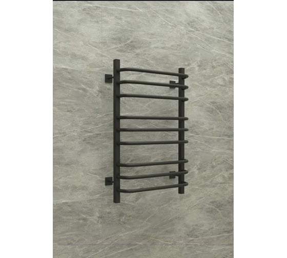 Изображение товара Полотенцесушитель стальной ТЕРМОДИЗАЙН U Steel (лесенка) W=500,H=800 (12 перекладин) 1/2в.р. черный бархат ТЕРМО ДИЗАИН TDUSt003BV