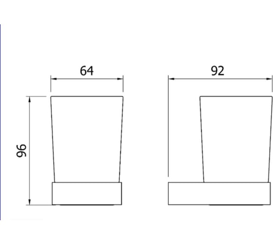 Изображение товара Стаканчик для зубных щеток Nofer CORINTO глянцевый стекло/нерж. сталь 16931.B