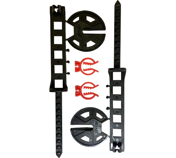 Изображение товара Стяжка для опалубки BEFAST ширина фундамента 150-250 мм, с шагом 25мм, комплект 100 штук (50 пар), с фиксаторами арматуры СДОФ150250ФS