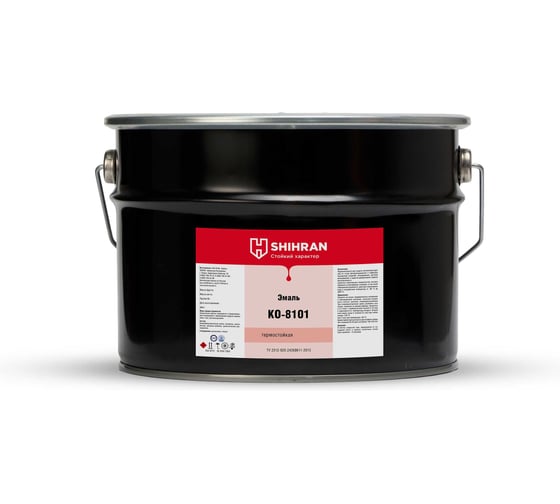 Изображение товара Эмаль термостойкая SHIHRAN КО-8101 желтая, RAL 1003, до +400С, 10кг 00000007589
