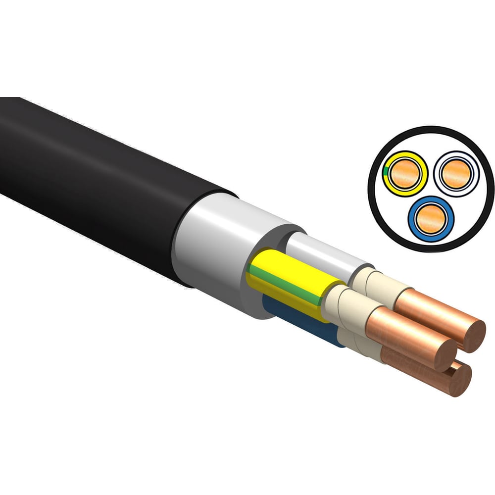 Изображение товара Кабель высоковольтный iTOK ППГнг(А)-HF 3x4 ГОСТ 50 метров