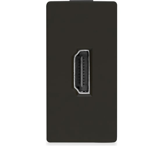 Изображение товара Розетка Vell черная, 1/2, HDMI, модуль, {BK-1/2-HD} 1379011