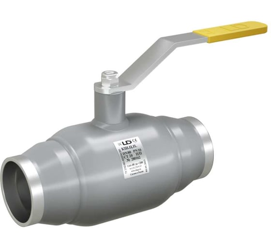 Изображение товара Кран шаровой полнопроходной LD PRIDE КШЦП из стали 20 Ду200 Ру2,5МПа 12202000252MULD000000000