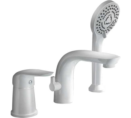 Изображение товара Смеситель на борт ванны ORANGE Otto белый M22-333w