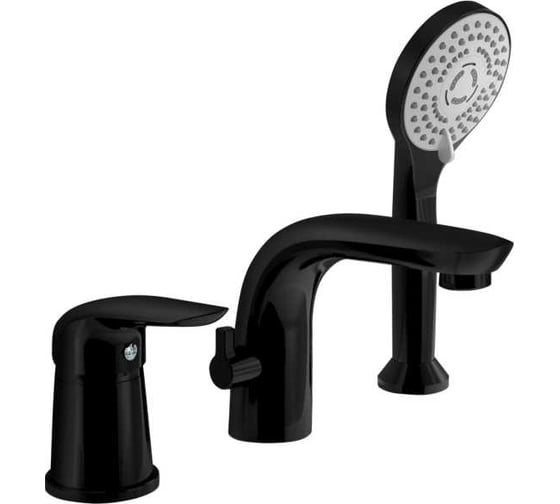 Изображение товара Смеситель на борт ванны ORANGE Otto черный M22-333b