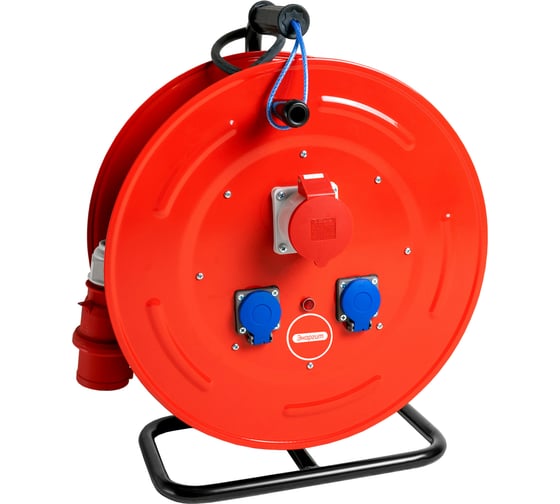 Изображение товара Удлинитель на металлической катушке энаргит 220/380 Вт МК6 кг 5х1,5 ГОСТ, 100 метров, МК6-515-100К-116-216-44