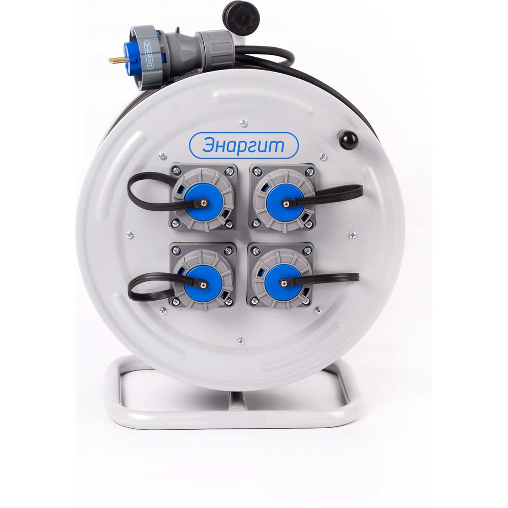 Изображение товара Удлинитель металлическая катушка ЭНАРГИТ МК5 90 м профессиональный IP68