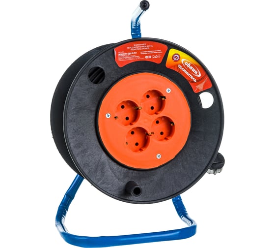 Изображение товара Удлинитель на катушке Облик РБК-4 4 гнезда (с заземлением) 3х1,5 кг 25м УТ-00000685