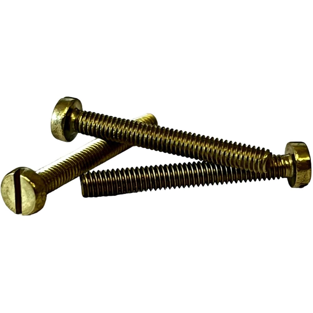 Изображение товара Винт ОПМ DIN 84 М3x8 латунь 100 шт полная резьба