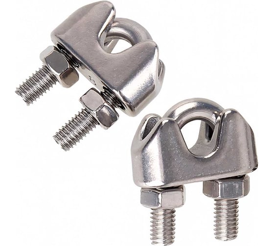 Изображение товара Канатный зажим КРЕП-КОМП нержавейка А4, ART 9074, М8, 80 шт. зкн8