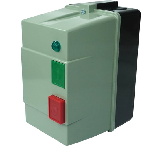 Изображение товара Пускатель электромагнитный Электротехник ПМЛ-2230 УХЛ4 Б, 380В/50Гц, 1з, 25А, нереверсивный, с реле РТЛ-1022-2 17-25А, в корпусе из пластика IP54, с кнопками ПУСК, СТОП и сигнальной лампой ET547047