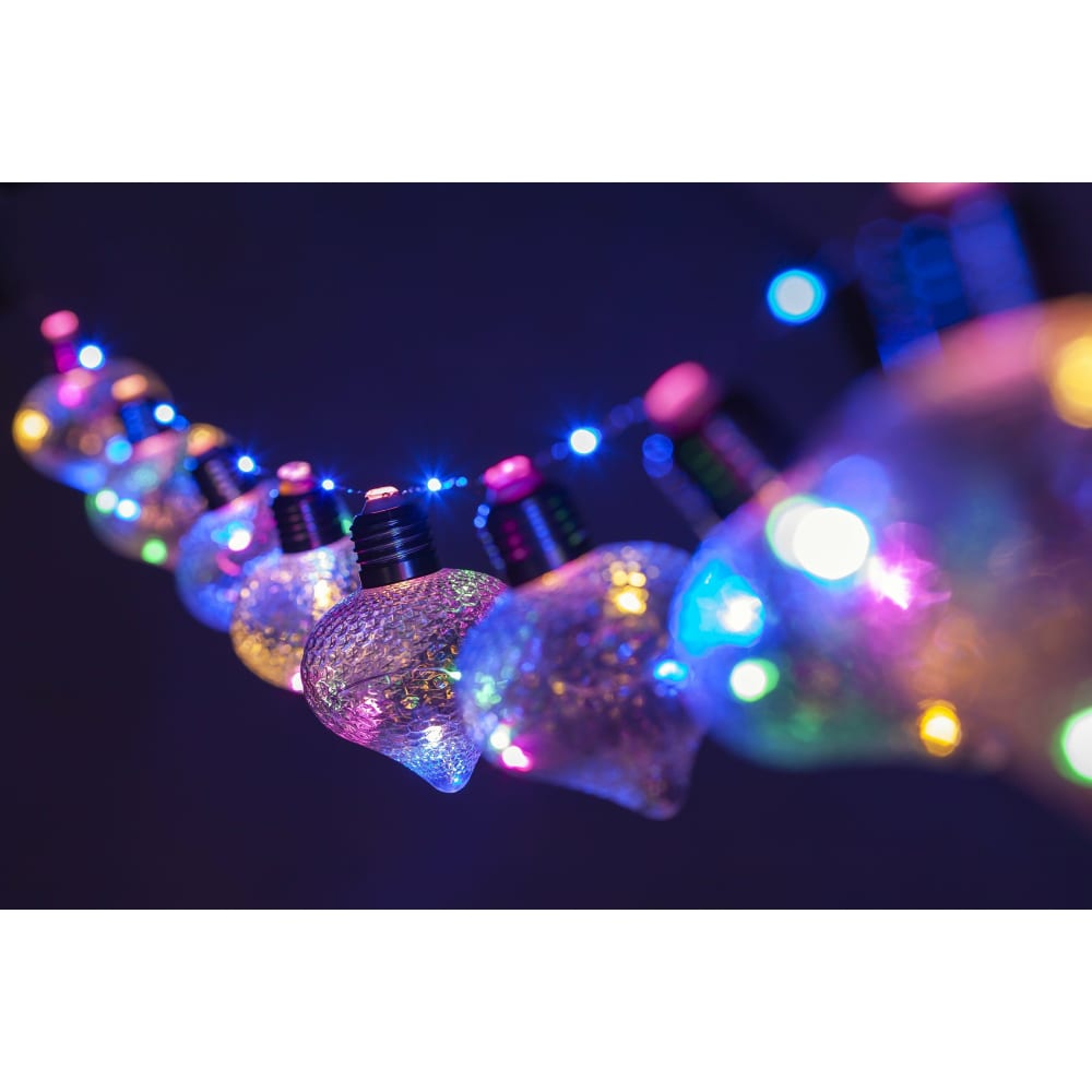 Новогодняя светодиодная гирлянда ЭРА гирлянда светодиодная лампочки 10 led 1 5 м прозрачный пвх теплый белый свечения 2 х аа батарейки не в комплекте neon night