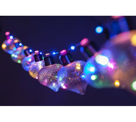 Изображение товара Светодиодная новогодняя гирлянда на батарейках ЭРА нить Лампочки 1.8 м ЕGNIG-80M Б0051879