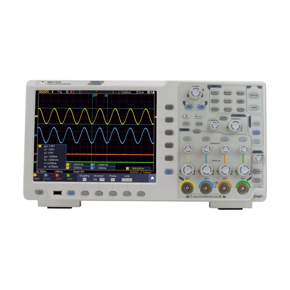 Изображение товара Цифровой осциллограф АКИП 4136/2А с диапазоном 500 МГц и 4 каналами