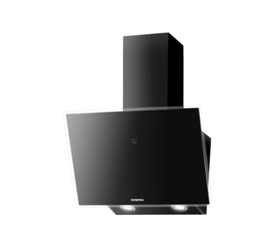 Изображение товара Наклонная вытяжка Centek ширина 60 см, 1000 м3/час (233 Вт), 3 скорости, LED, сенсор, CT-1829-60 Black