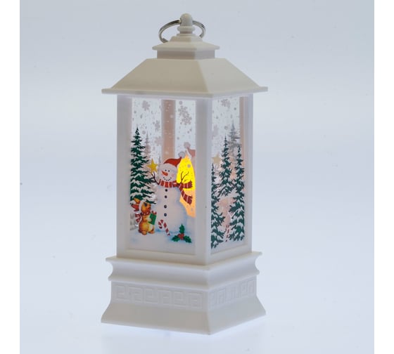 Изображение товара Новогодний декоративный светильник ЭРА Снеговик, теплый белый LED, h 20 см, 3ААА, IP20 Б0051940