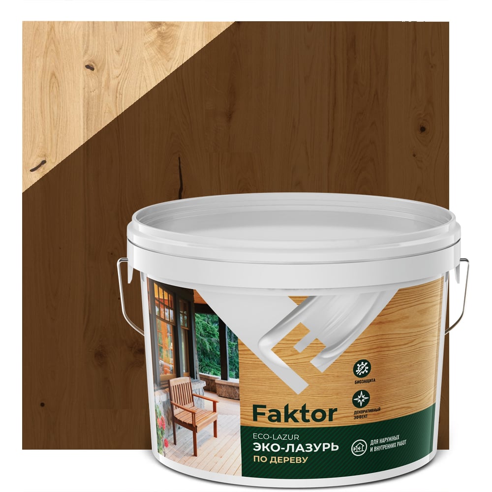 Изображение товара Эко-лазурь ЯРОСЛАВСКИЕ КРАСКИ FAKTOR для древесины 2.7 кг орех