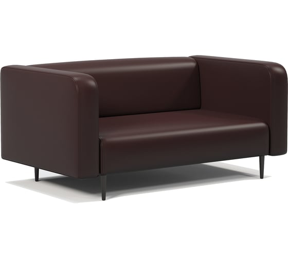 Изображение товара Диван офисный Шарм Акцент экокожа коричневый 34062026610