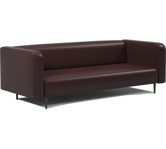 Изображение товара Диван офисный 3-х местный Шарм Акцент экокожа шоколад 34062026604