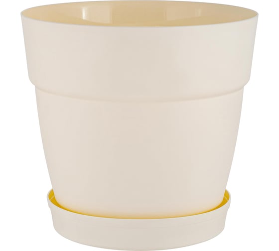 Изображение товара Горшок для цветов Ingreen Villa de Fiori, с поддоном, 4 л, белоснежный жасмин 249319