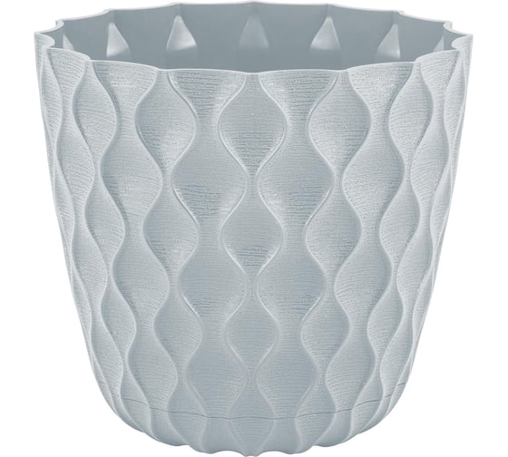 Изображение товара Горшок для цветов Ingreen Wave, с поддоном, 2.5 л, утренний туман 272761