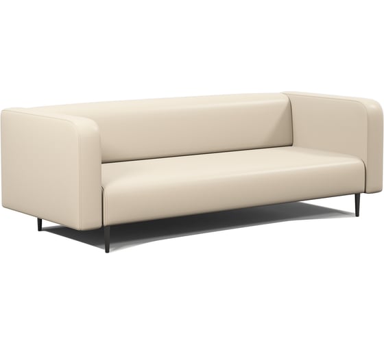 Изображение товара Диван офисный 3-х местный Шарм Акцент экокожа бежевый 34062026605