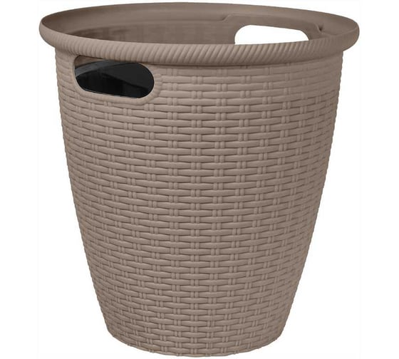 Изображение товара Кашпо напольное Ingreen Rattan, с внутренним горшком, 10 л, французский платан 272732