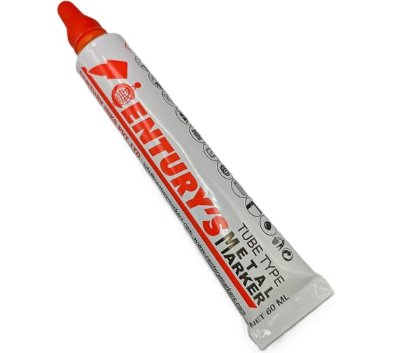 Изображение товара Маркер-краска в металлической тубе Century Markers Century Tube Metal Marker, 3,0 мм, упаковка 10 шт, красный CM97010-10