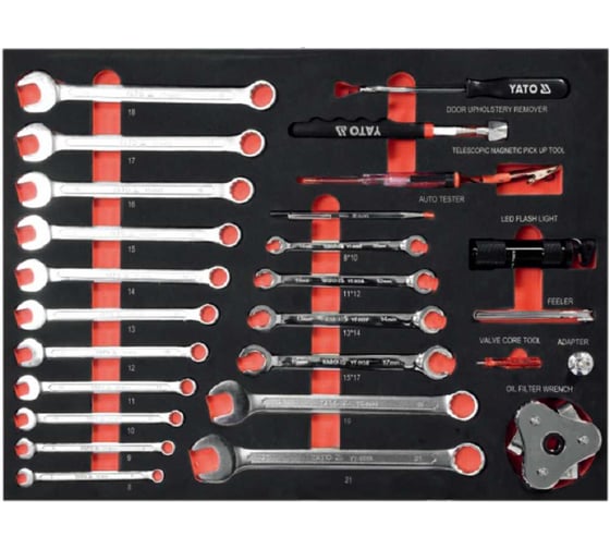 Изображение товара Набор инструмента в ложементе YATO 25 предметов YT-55280T2