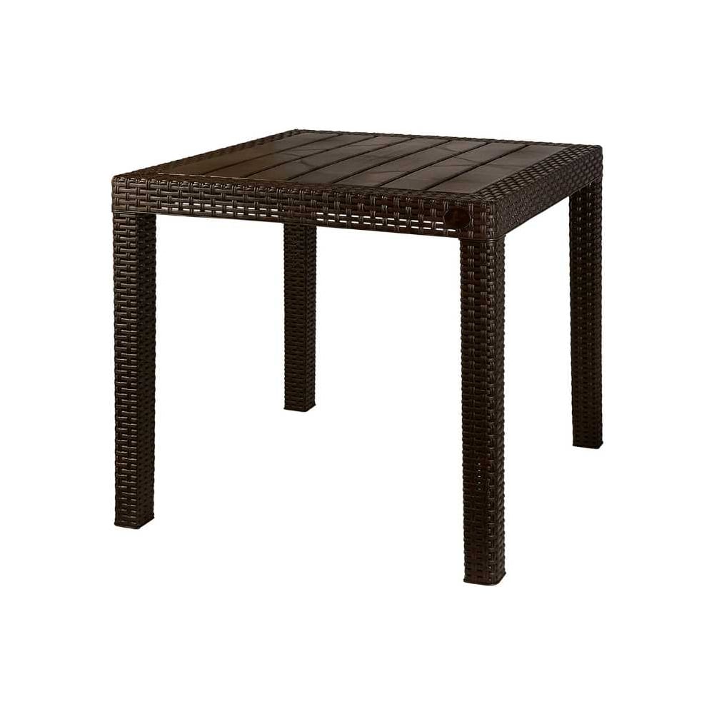 Изображение товара Стол садовый Rattan, 78,9x78,9x70,1 см, горький шоколад INGREEN 231080