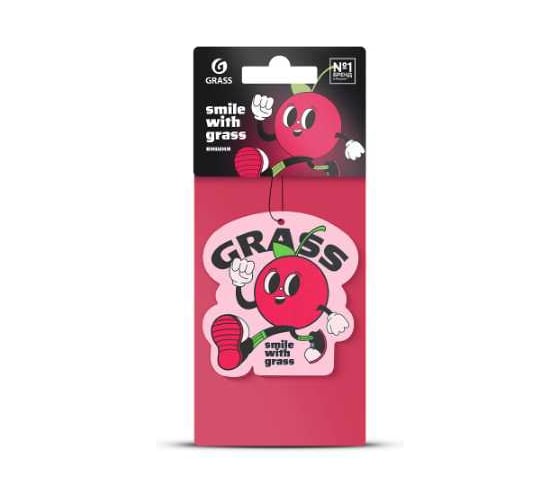 Изображение товара Ароматизатор воздуха картонный Grass Смайл (вишня) ST-1468
