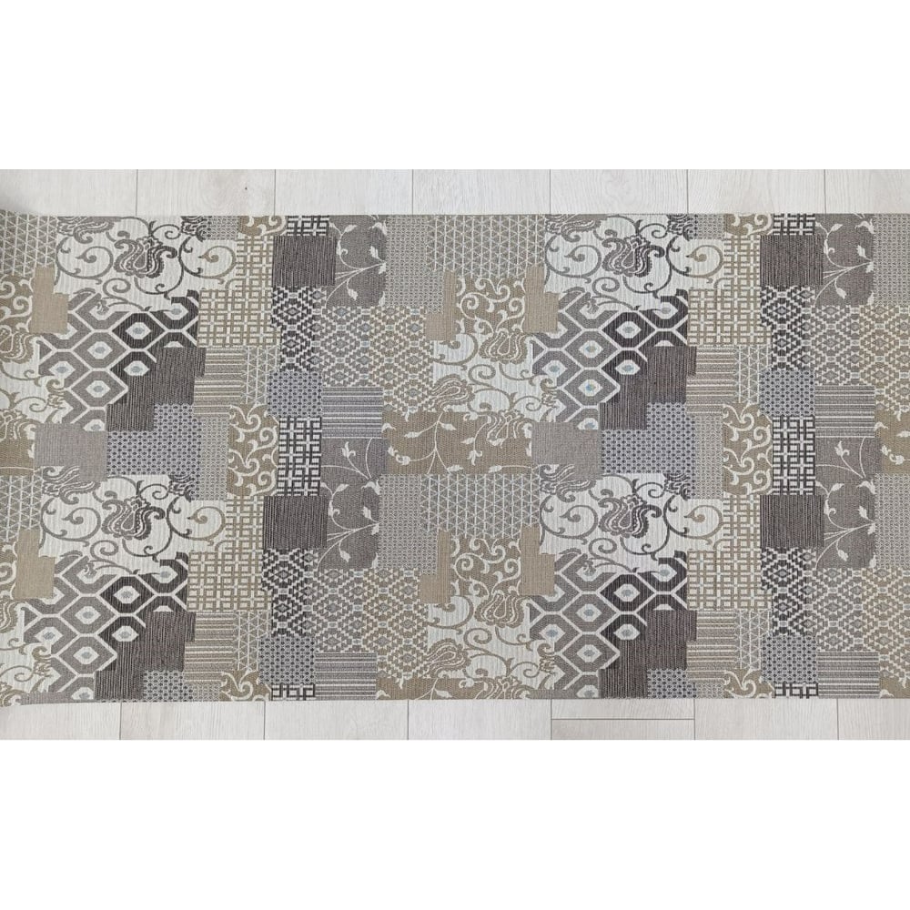 Изображение товара Гобеленовый коврик JOY HOME Luca 65 см х 20 м бежевый серый абстракция