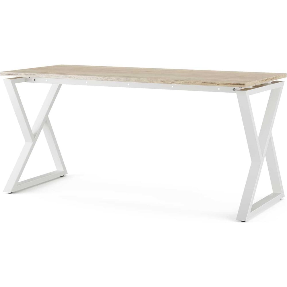 Изображение товара Стол офисный Kobor W-140/70 белый натуральный муар в современном стиле