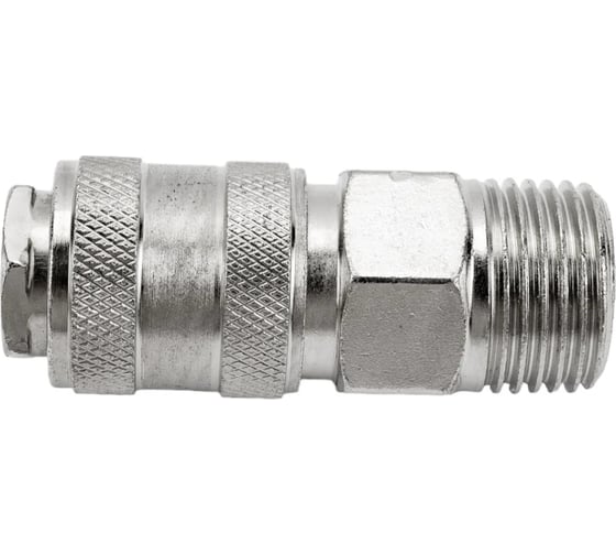 Изображение товара Штуцер Aurora мама с наружной резьбой 1/2M, никелированная сталь, без упаковки, фасовка 50шт 40616