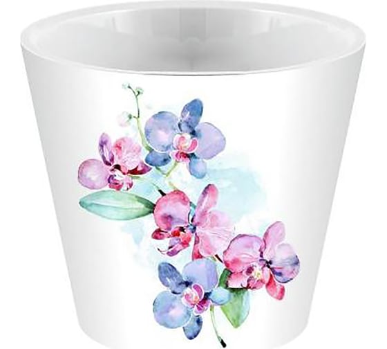 Изображение товара Горшок для цветов Ingreen London Orchid Deco, 1.6 л, голубая орхидея 220257