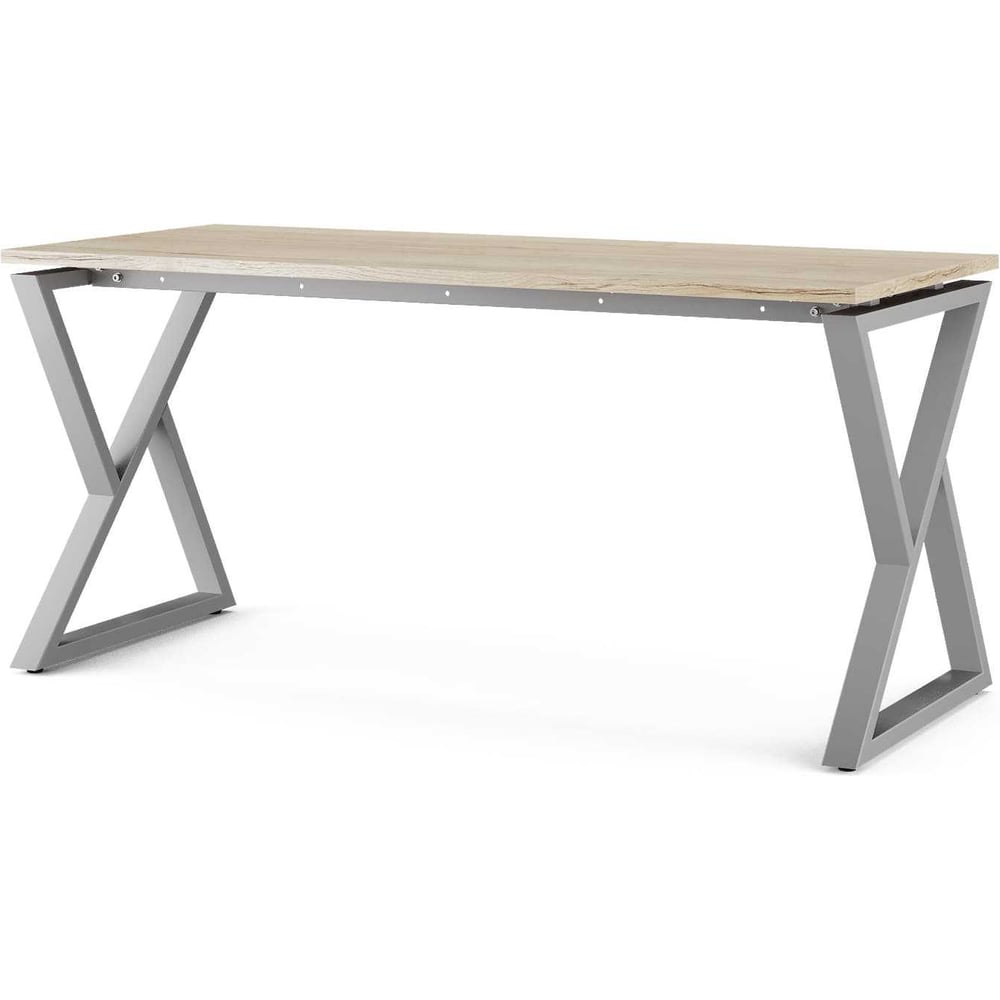 Изображение товара Офисный стол Kobor W-160/70 алюминий и натуральное дерево