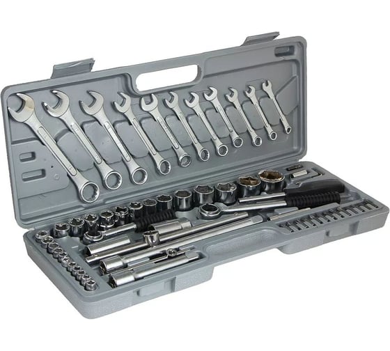 Изображение товара Универсальный набор инструментов ЕРМАК 1/2" и 1/4", 63 предмета 736-196