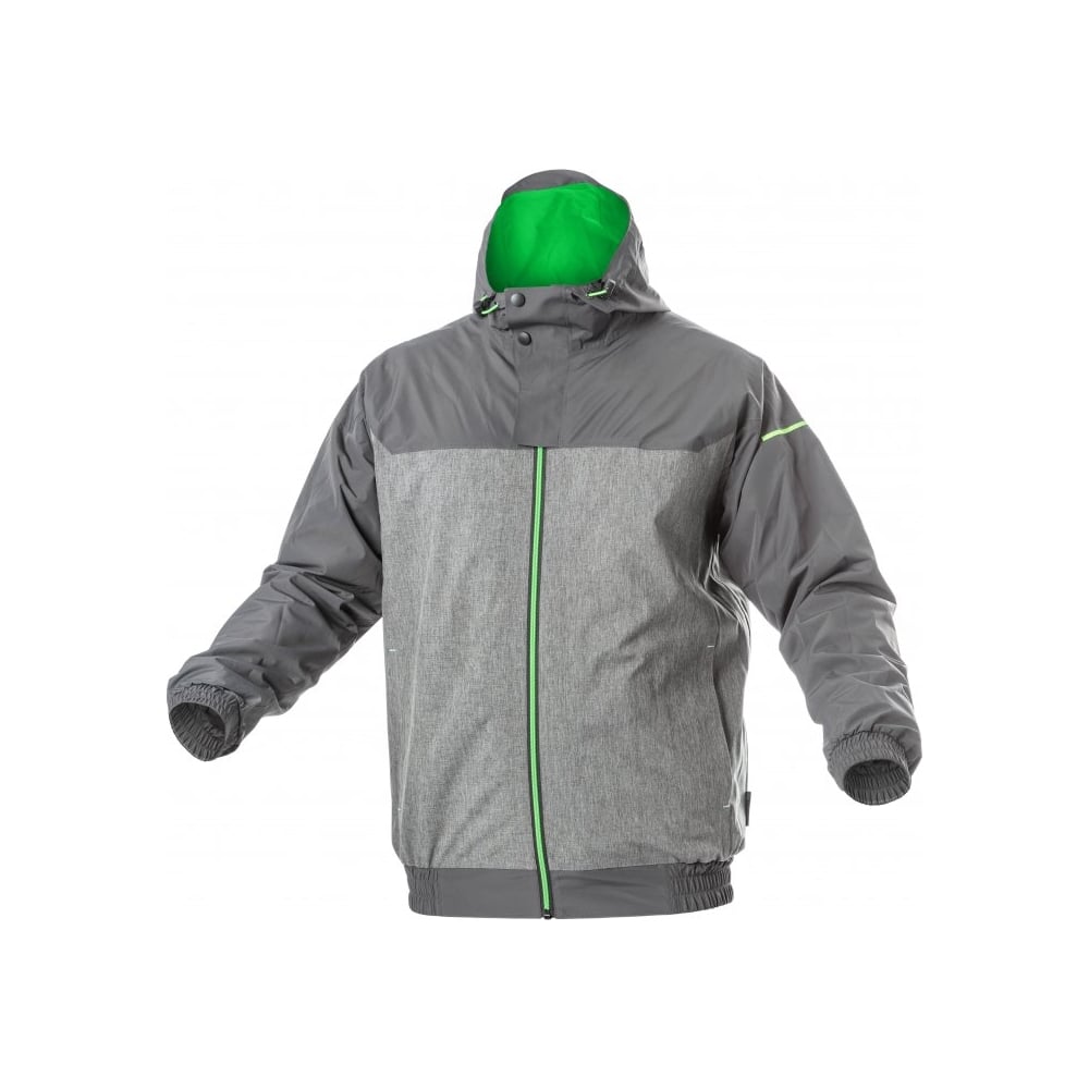 Изображение товара Непромокаемая куртка HOEGERT TECHNIK HEINER, темно-серый/зеленый, р.3XL/58 HT5K249-3XL
