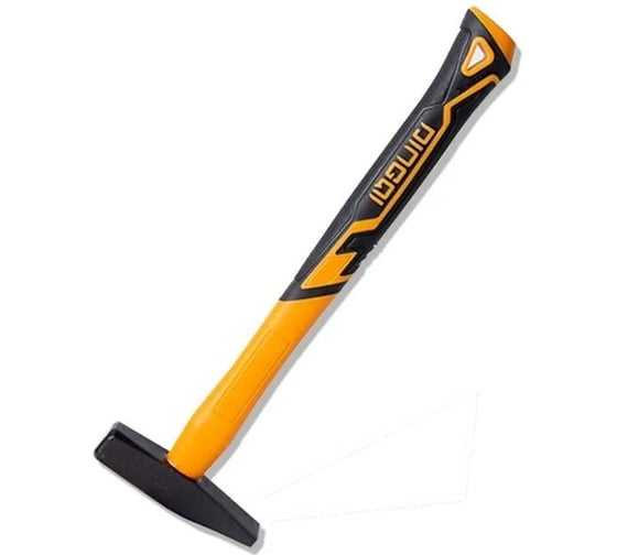 Изображение товара Молоток DINGQI 400гр, квадратный боёк, фиберглассовая двухкомпонентная ручка 31104