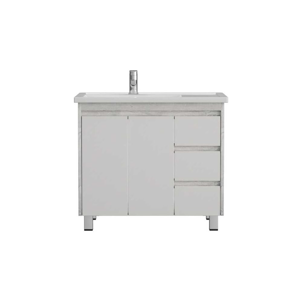 Изображение товара Современная напольная тумба для ванной Corozo Остин 80 Z3 белая с ящиками