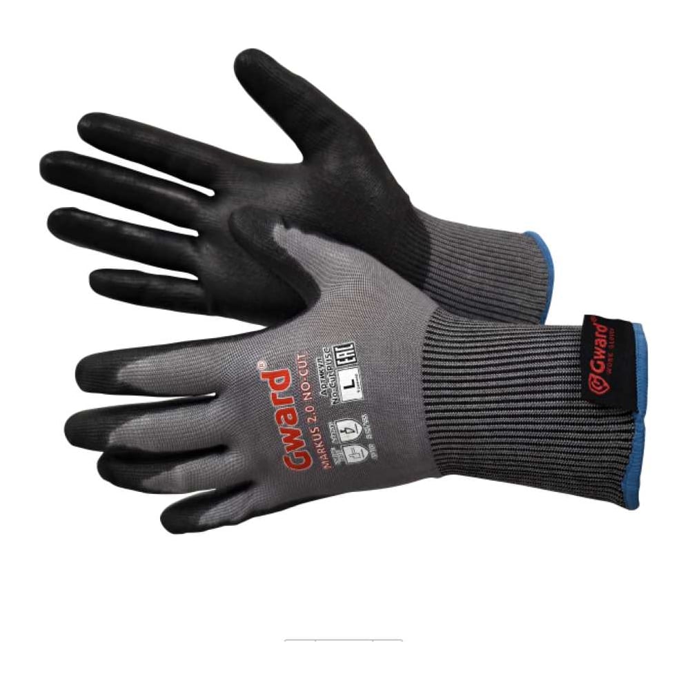 Изображение товара Перчатки GWARD No-Cut Markus 2.0 из ADAMAS-волокна с полиуретановым покрытием р L 12 пар в упаковке PU5C No-Cut PU5C/2.0/L