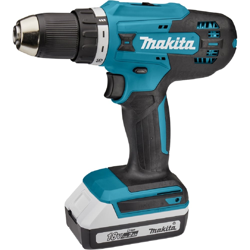 Изображение товара Аккумуляторная дрель-шуруповерт Makita DF488D004 18В 2А*ч с реверсом