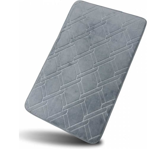 Изображение товара Коврик для ванной комнаты JOY HOME 50x80 Fresh Звенья сер. HYFE24001 grey 14725