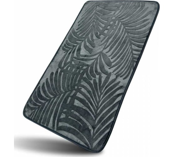 Изображение товара Коврик для ванной комнаты JOY HOME 50x80 Fresh Листья сер. HYFE24005 grey 14729