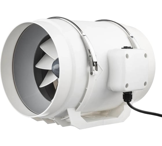 Изображение товара Осевой канальный 2-х скоростной вентилятор ВИЕНТО O 150 мм. 490/600 м.куб/час + шнур с вилкой corsAIR 150