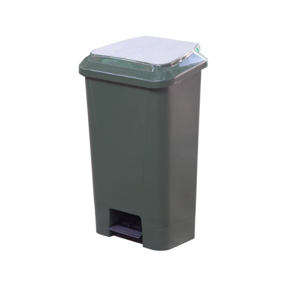 Изображение товара Мусорный контейнер Дигрус 60л с педалью и пакетодержателем, зеленый К-60ПП-З/Д