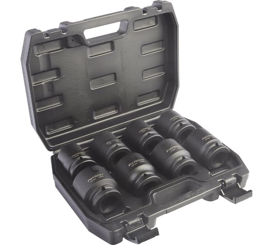 Изображение товара Набор ударных торцовых головок PATRIOT ISP 34, кейс, Cr-Mo, 8 предметов 350004510