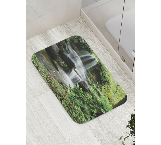 Изображение товара Коврик противоскользящий JoyArty "Незаметный водопад" для ванной, сауны, бассейна, bath_10128